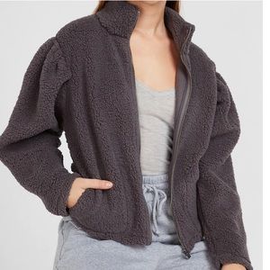 Express Cozy Full Zip Sherpa Sweatshirt